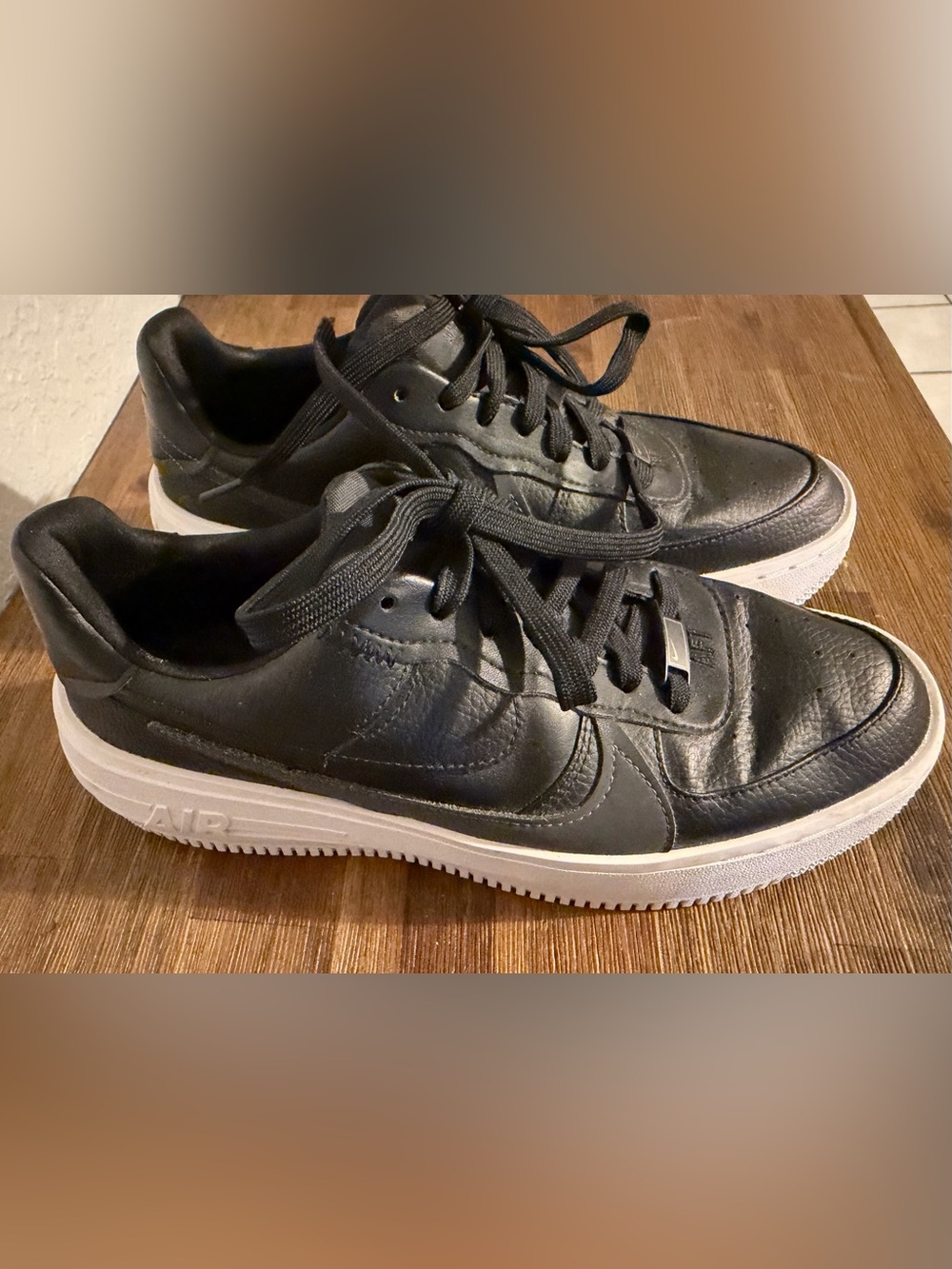 Nike Air Force 1 Low Top Sneakers - Black & White